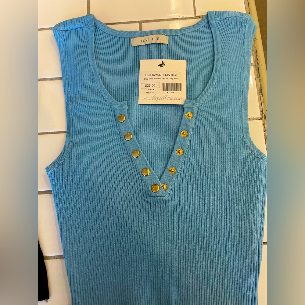 Cute blue ocean top
